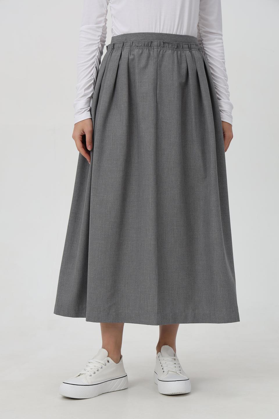 Юбка Rich and Royal серая с плиссировкой