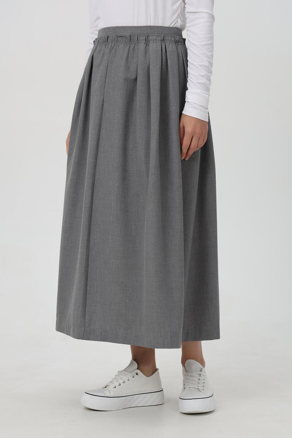 Юбка Rich and Royal серая с плиссировкой