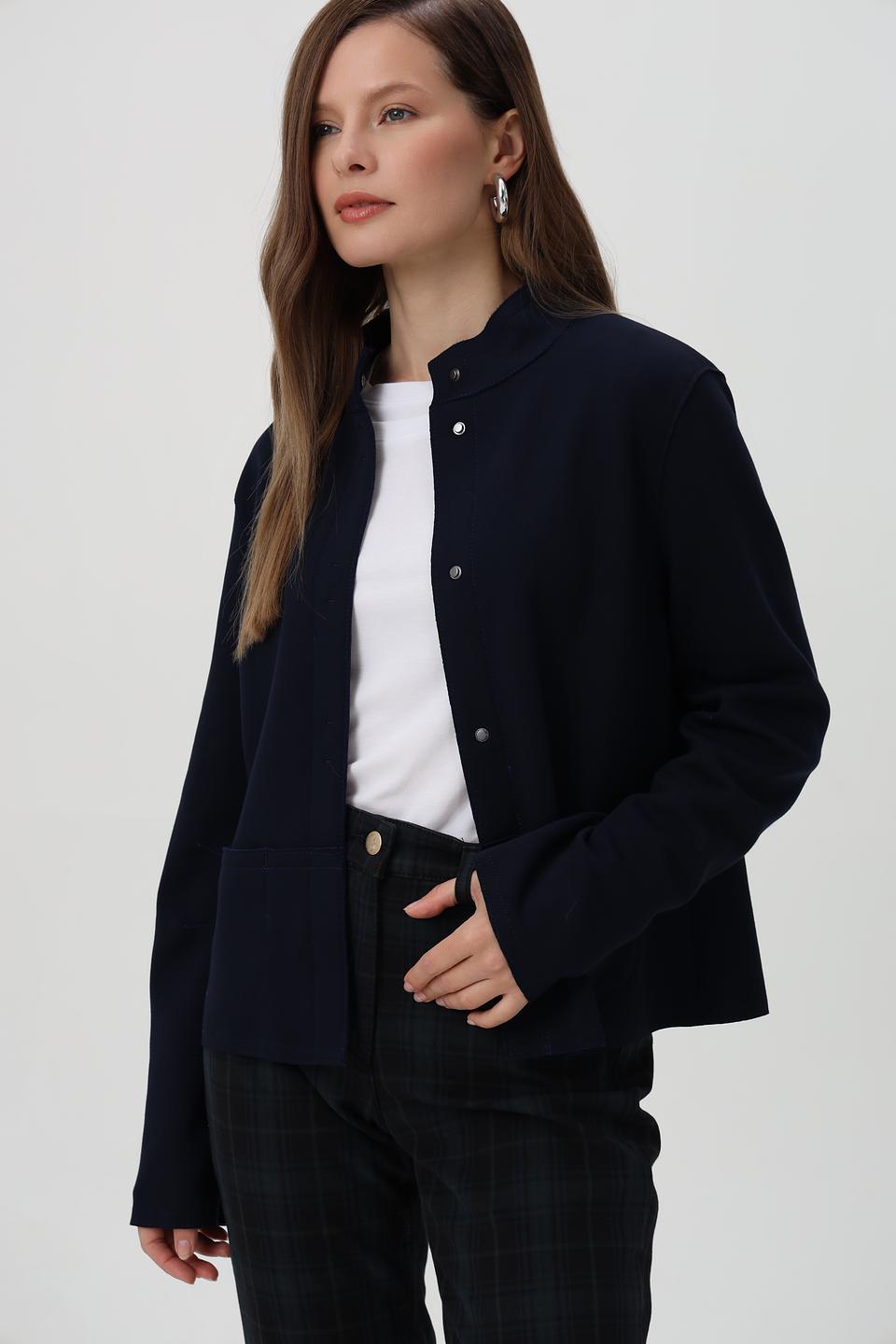 Жакет Bianca приталенный темно-синий