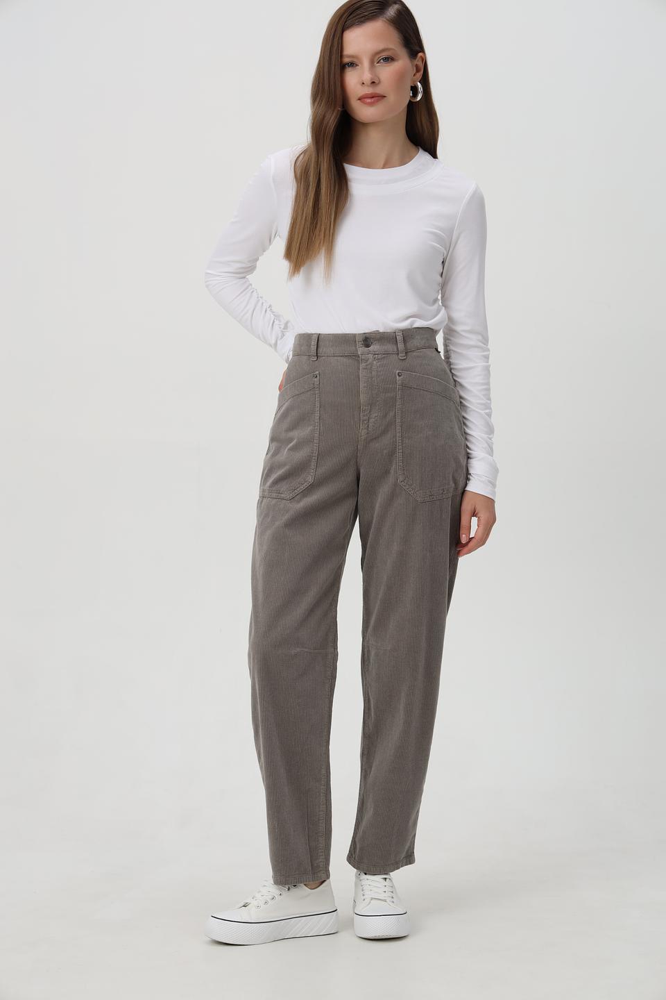 Брюки Marc Cain в полоску серого цвета