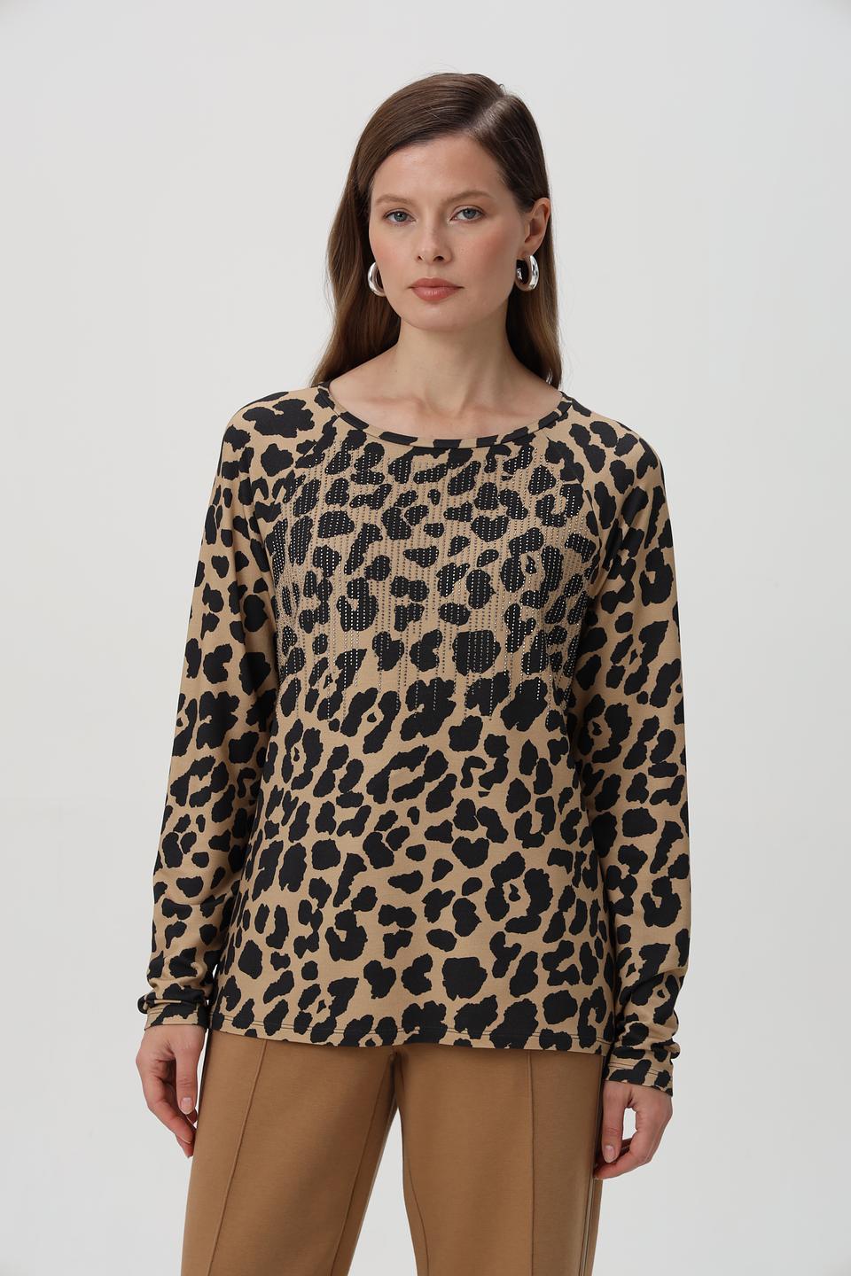 Футболка Monari с леопардовым принтом