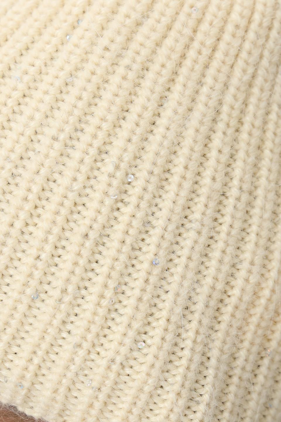 Шапка Marhatter вязаная молочная