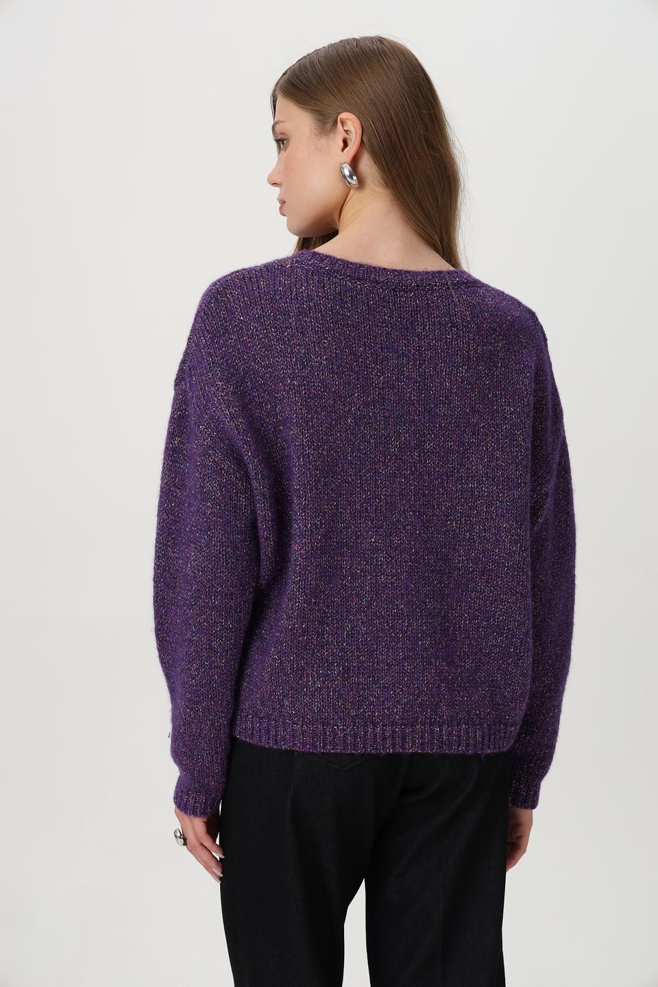Пуловер Rich and Royal фиолетовый