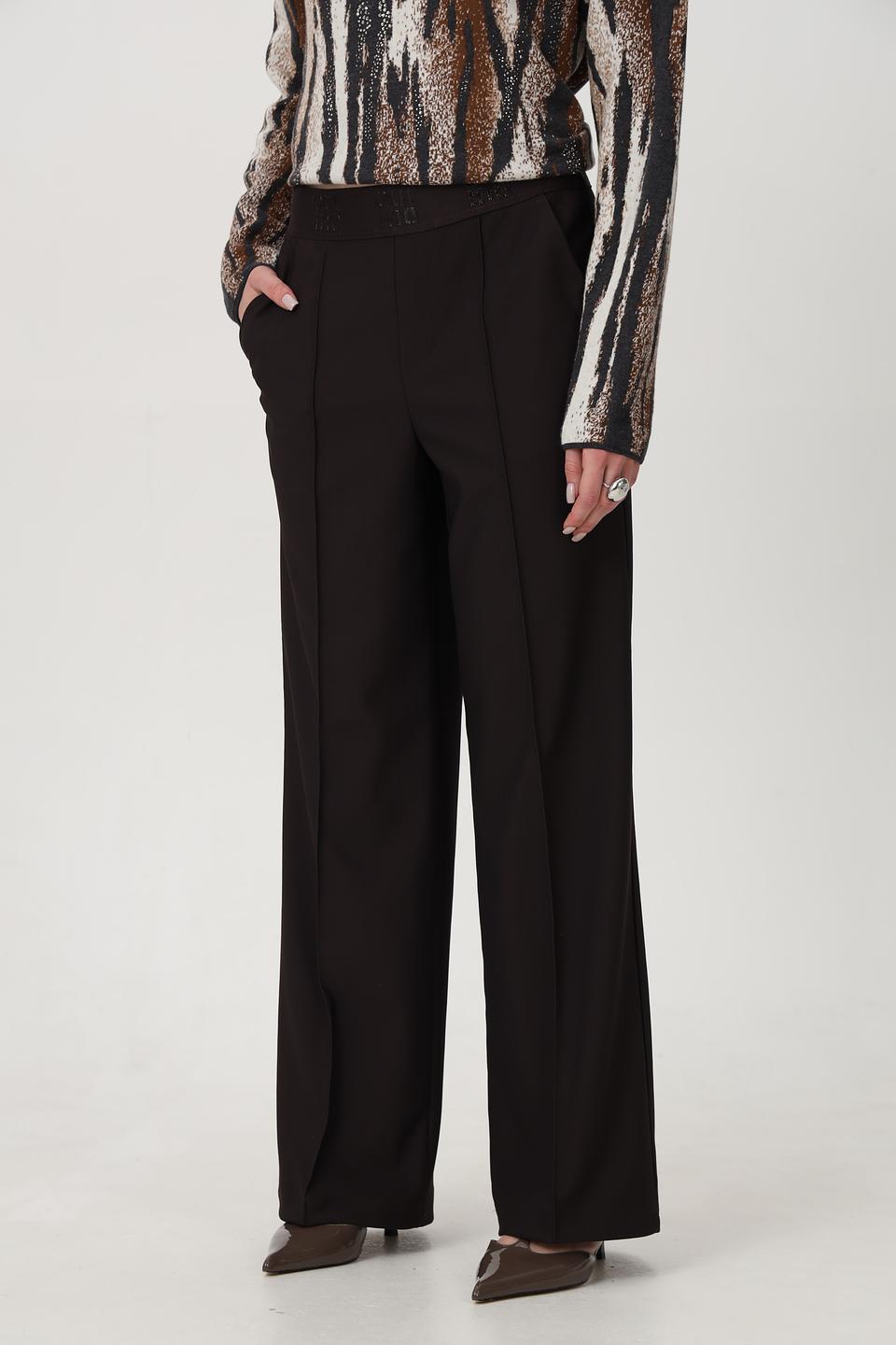 Брюки Oui клёш черные