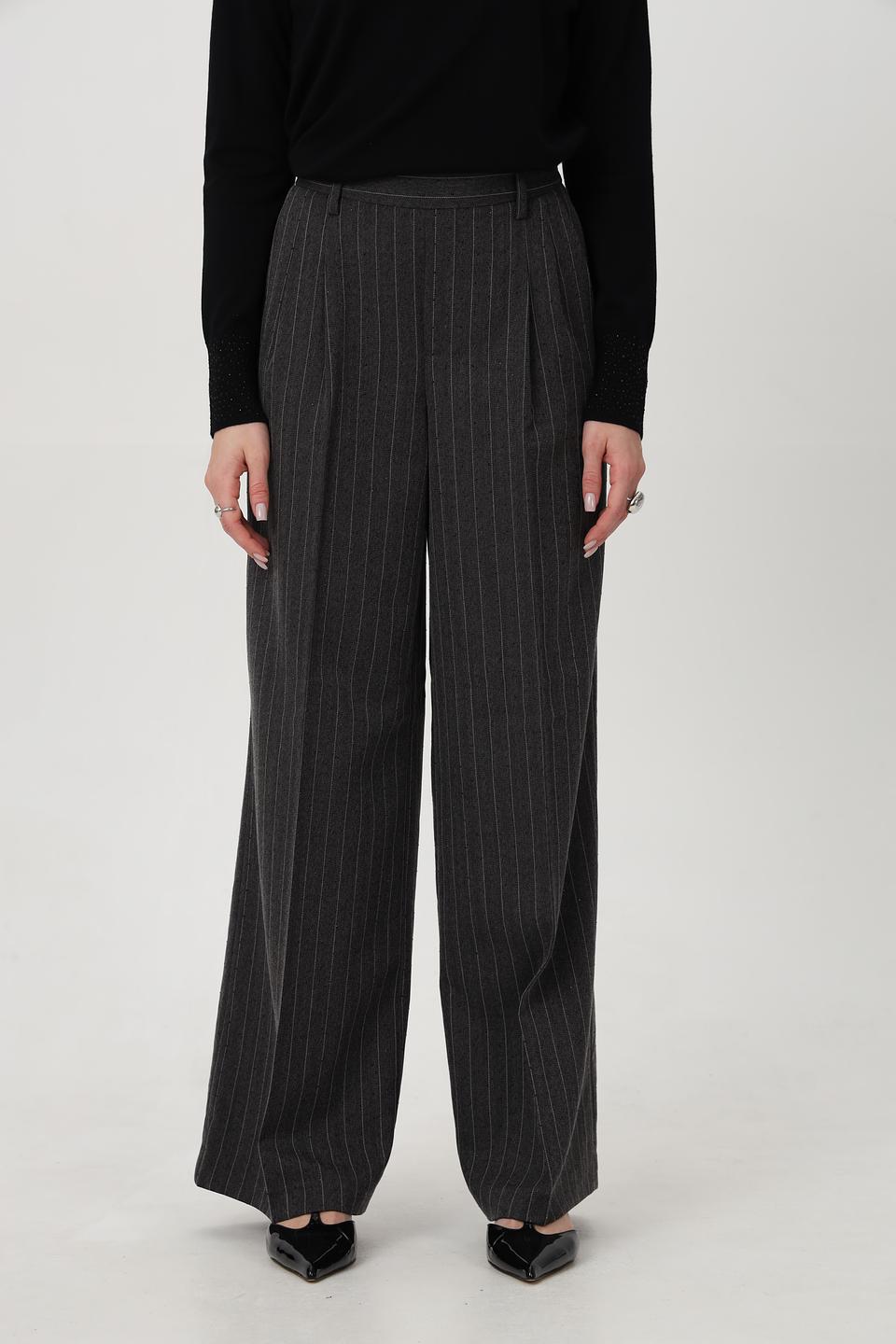 Брюки Oui в полоску