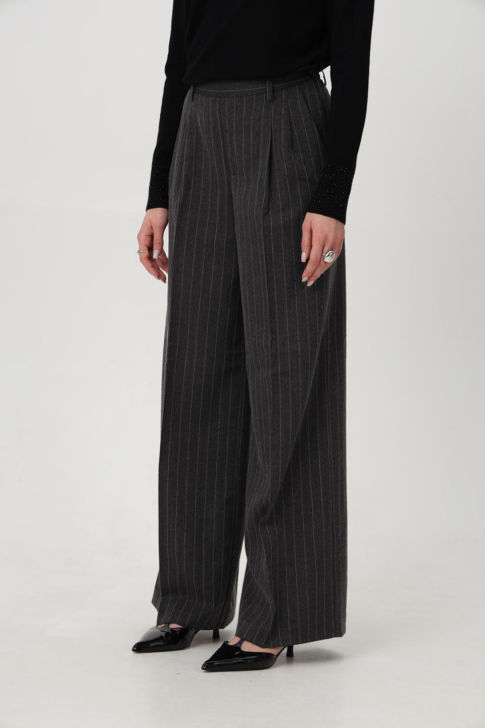 Брюки Oui в полоску