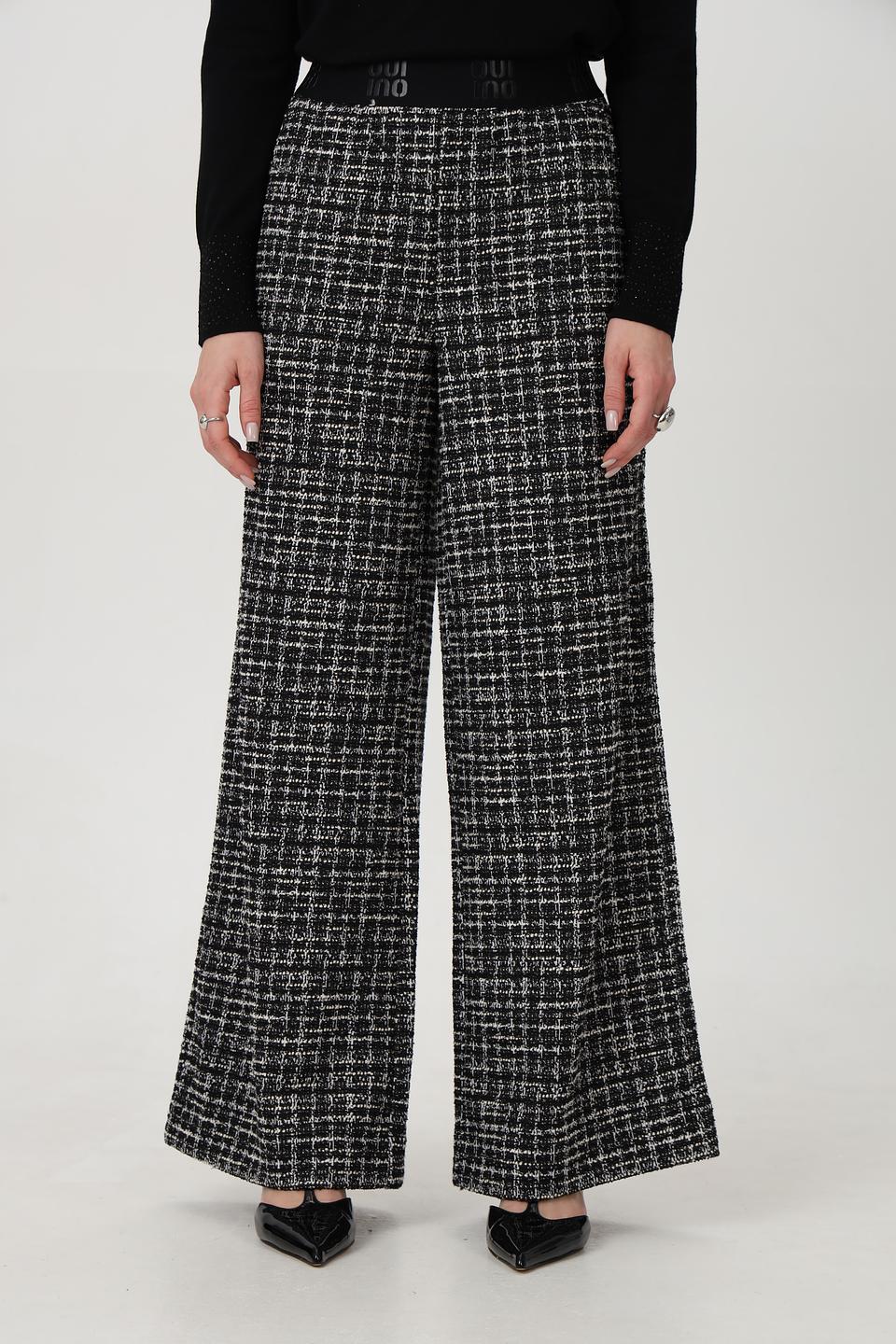 Брюки Oui клетчатые широкие