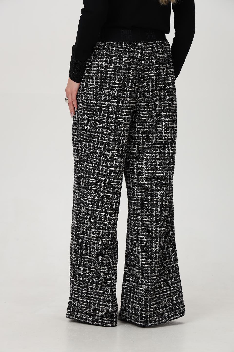 Брюки Oui клетчатые широкие