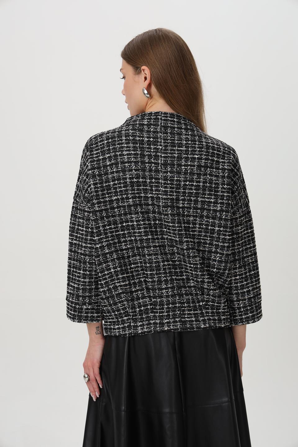 Пуловер Oui в клетку