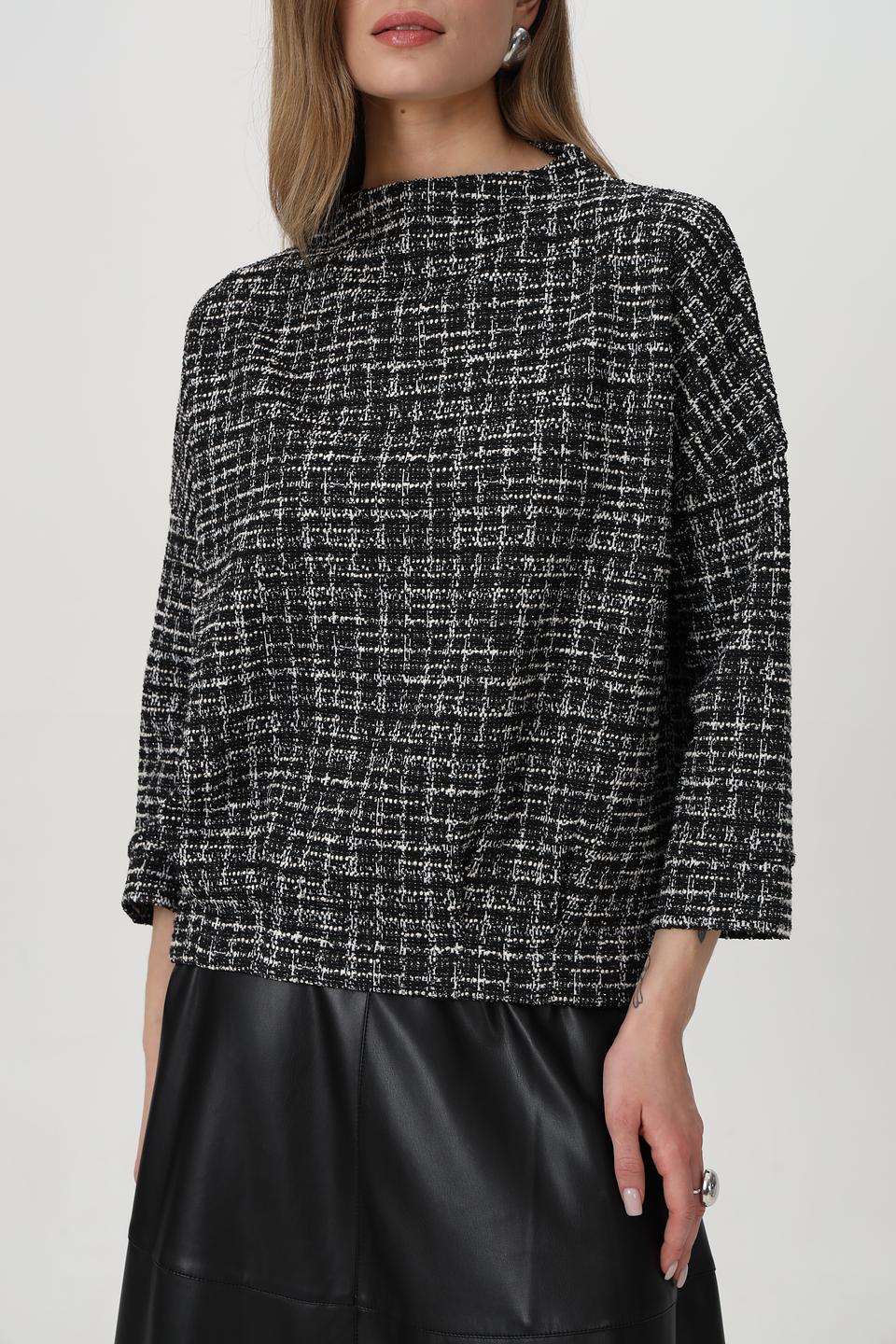 Пуловер Oui в клетку