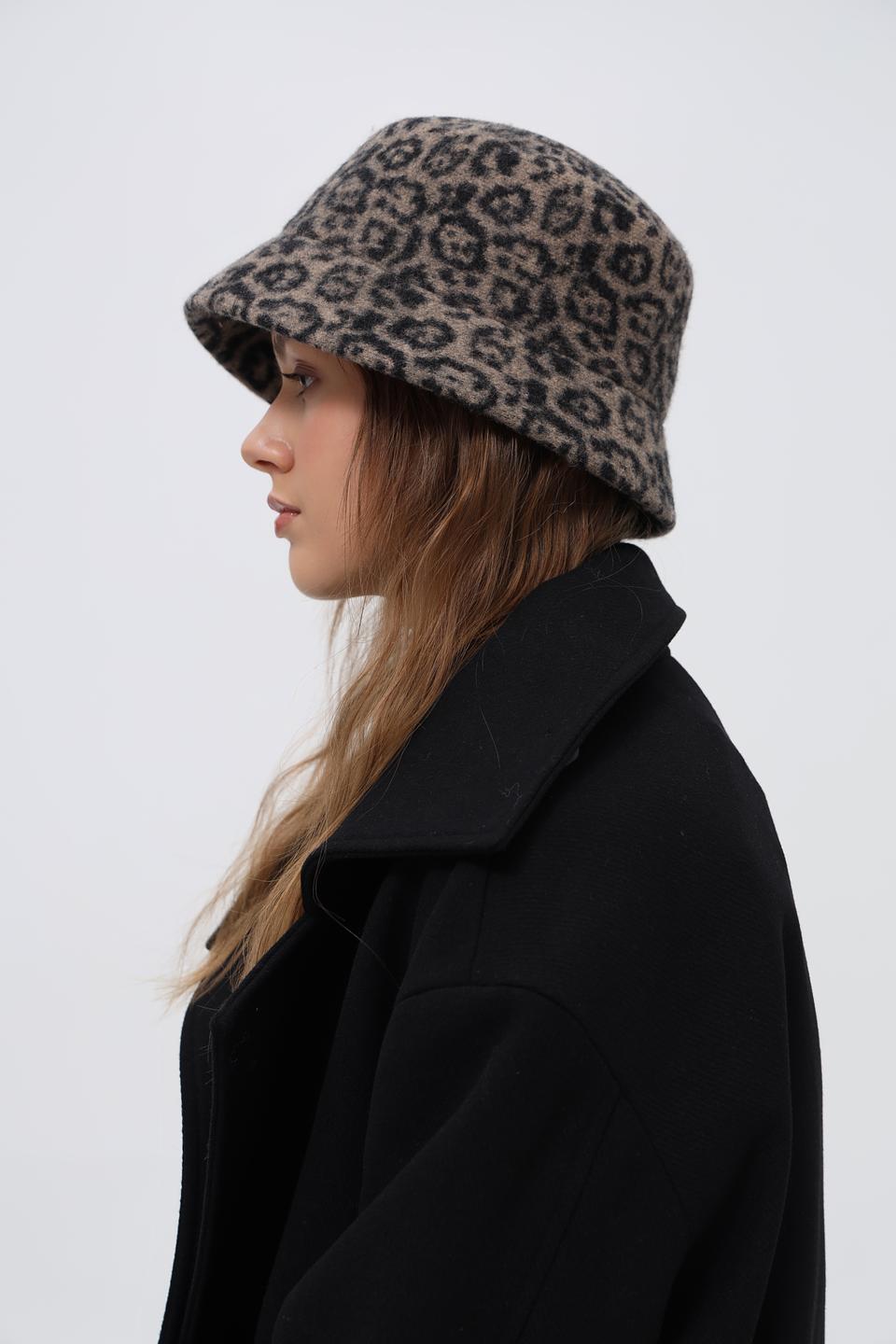 Шапка-ушанка Seeberger с леопардовым принтом
