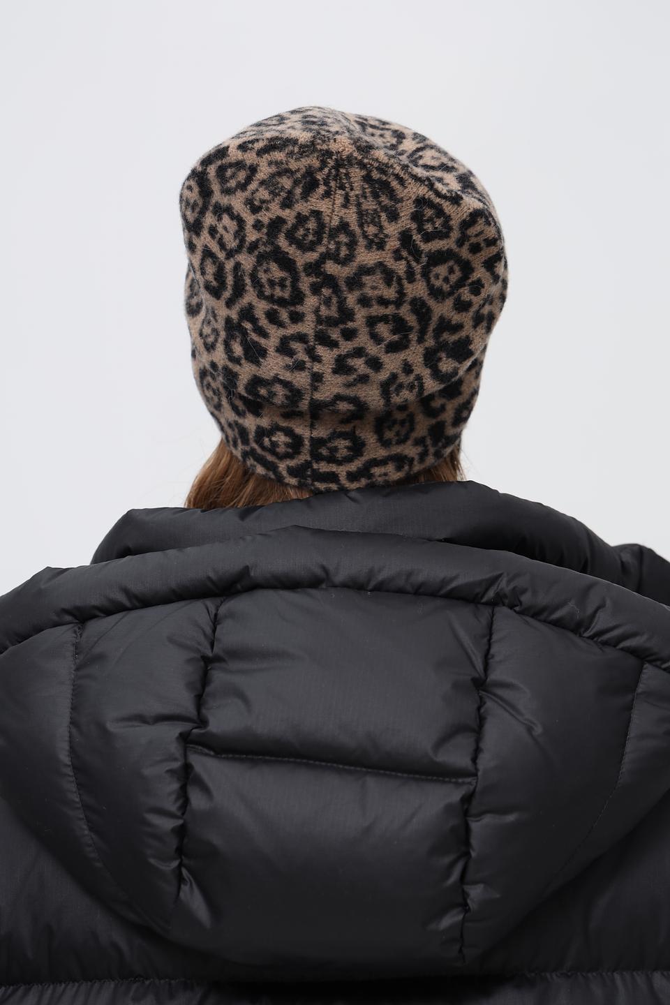 Шапка Seeberger с леопардовым принтом