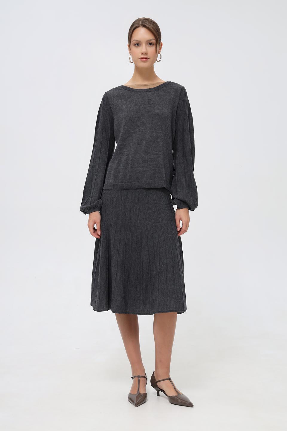 Юбка Monari плиссированная серая