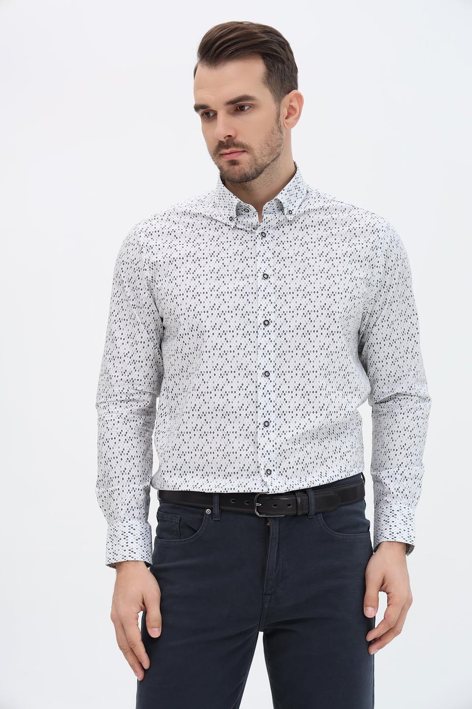 Рубашка Bugatti с принтом