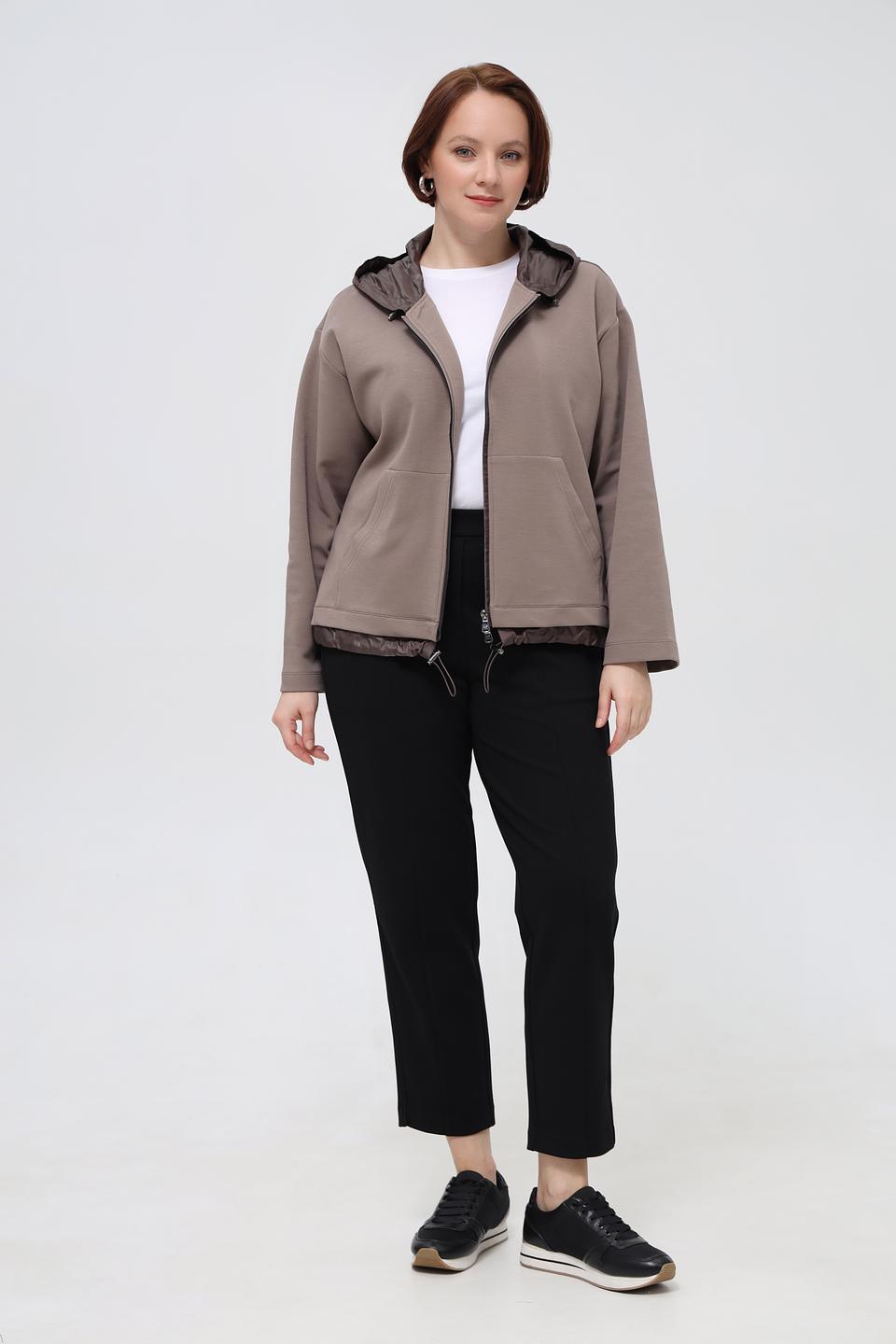 Жакет Margittes с капюшоном, серо-бежевый