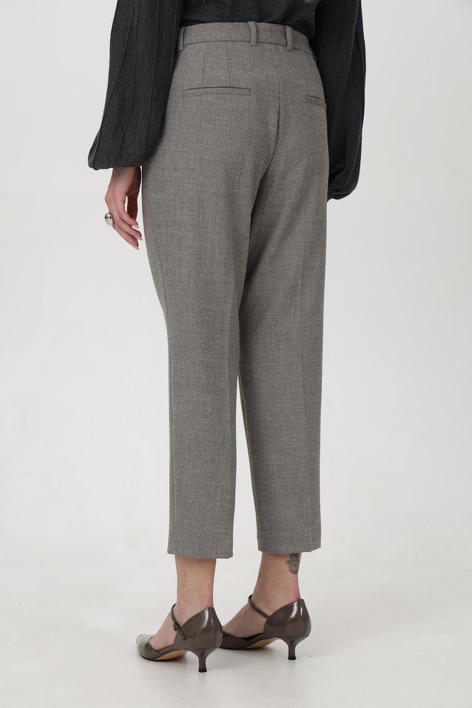 Брюки Cambio в клетку серые