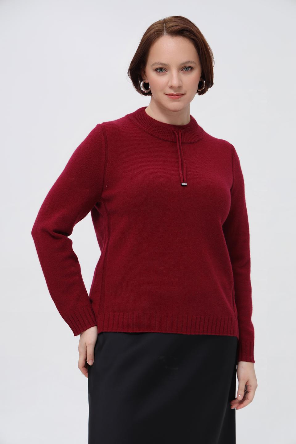 Пуловер Rabe collection бордовый