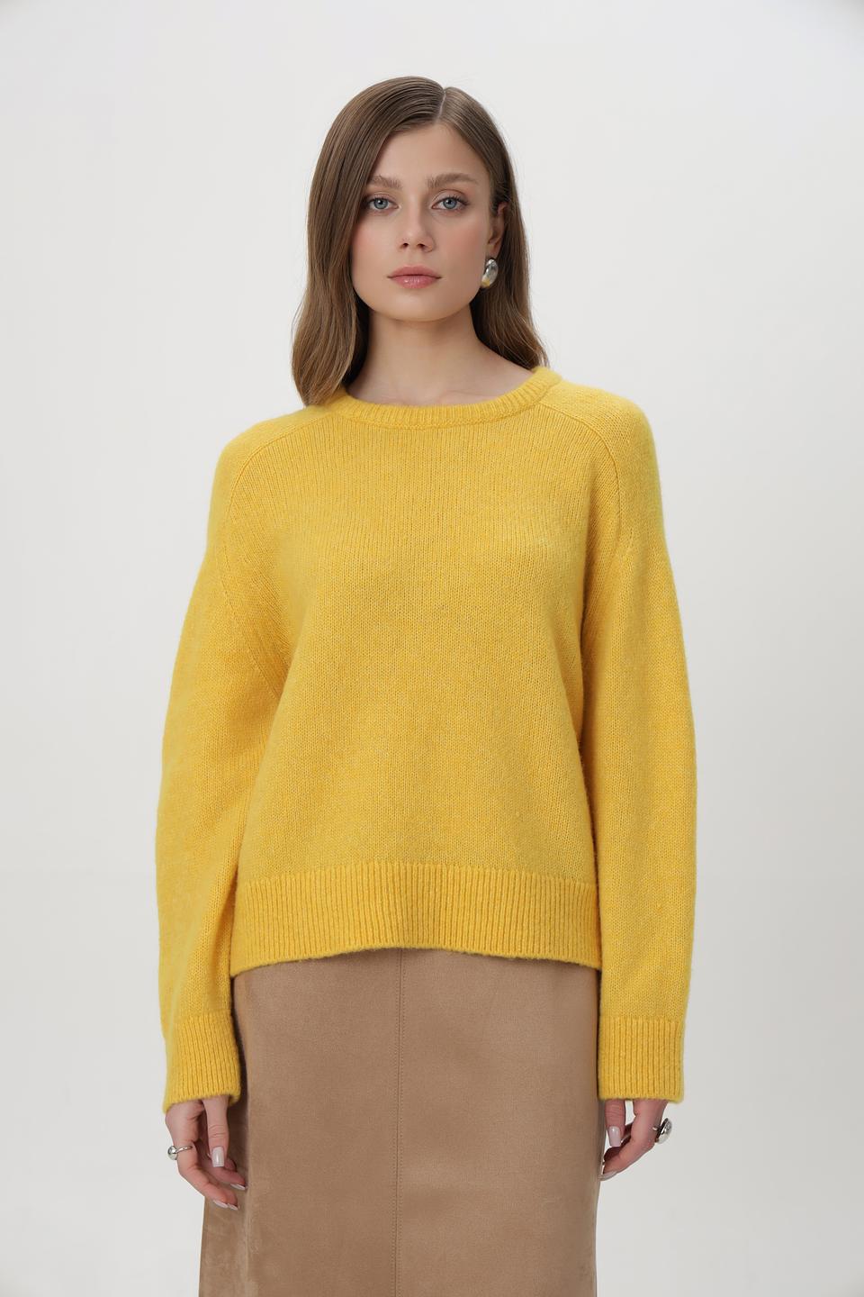Пуловер Monari шерстяной горчичный