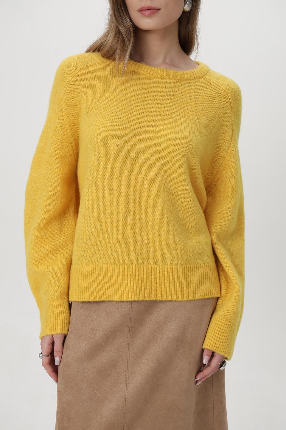 Пуловер Monari шерстяной горчичный