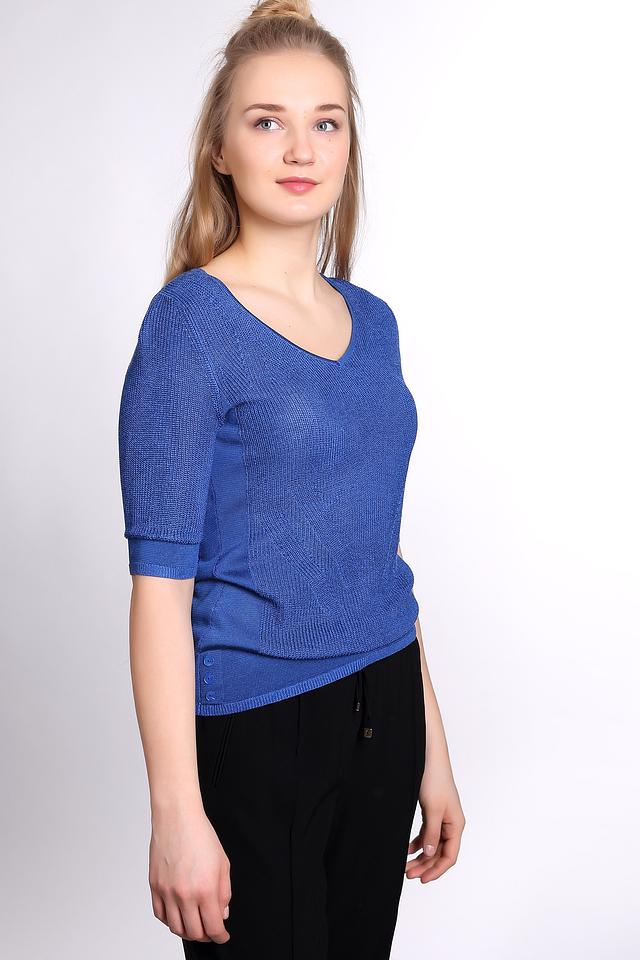 Пуловер Pezzo с V-образным вырезом синий