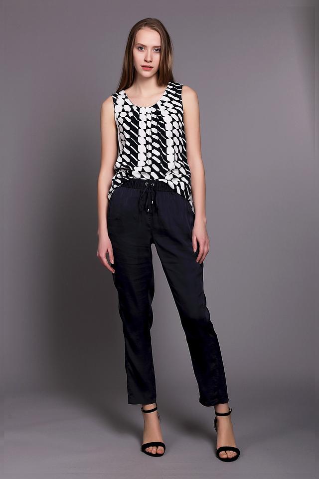 Брюки Just Valeri чёрные с завязками