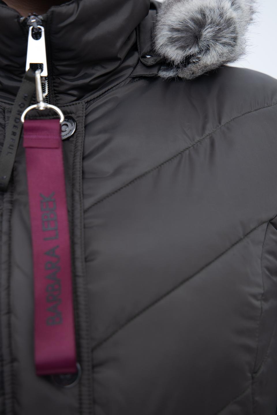 Пальто Lebek стеганое серое