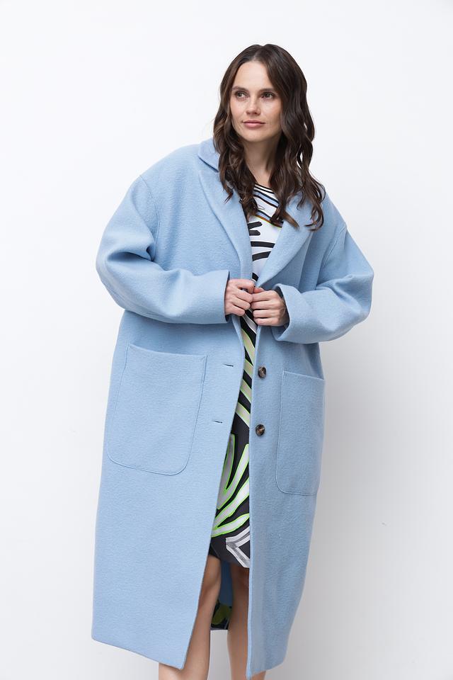 Пальто Bugatti голубое оверсайз