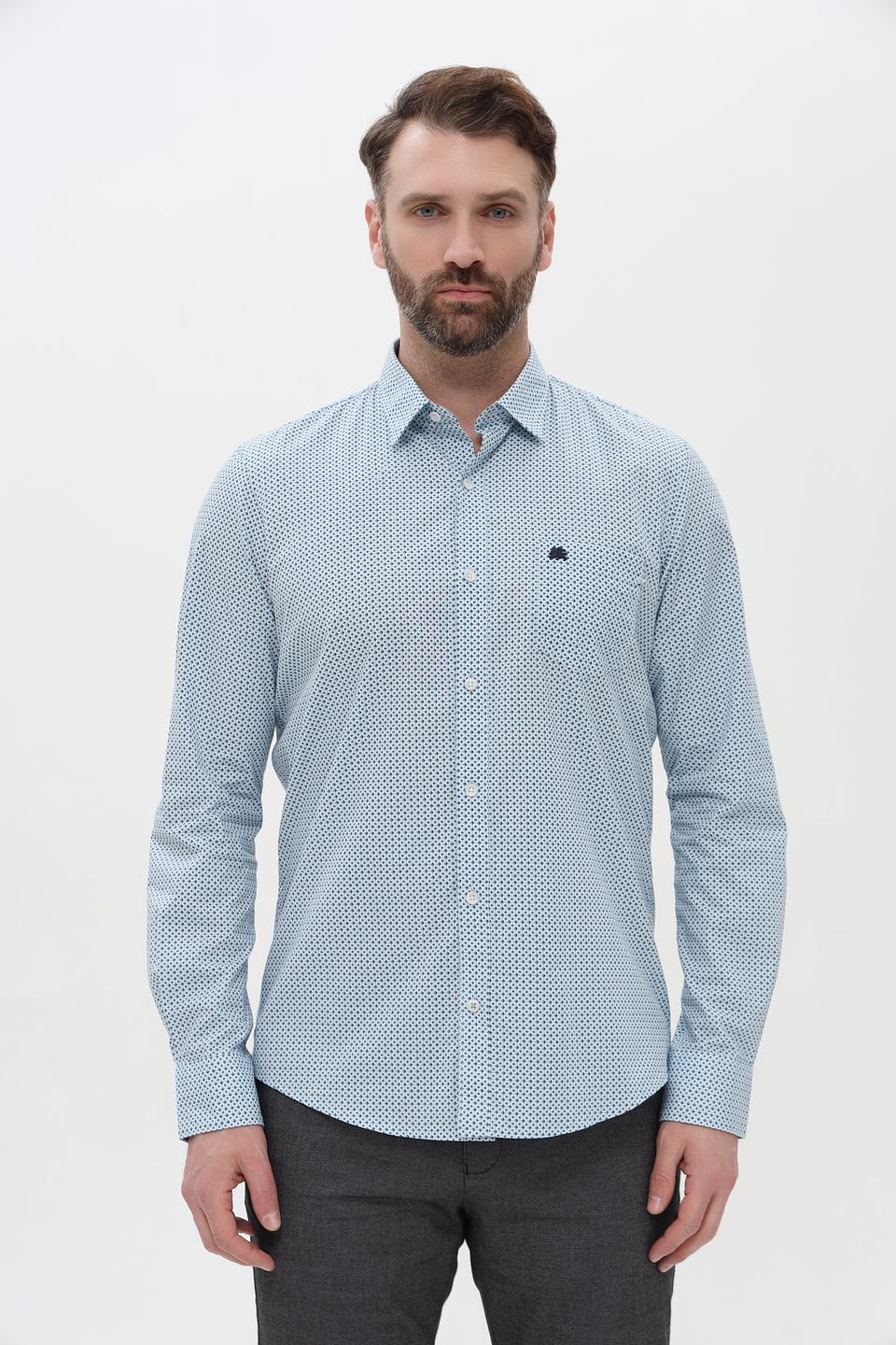 Рубашка Lerros голубая в принт
