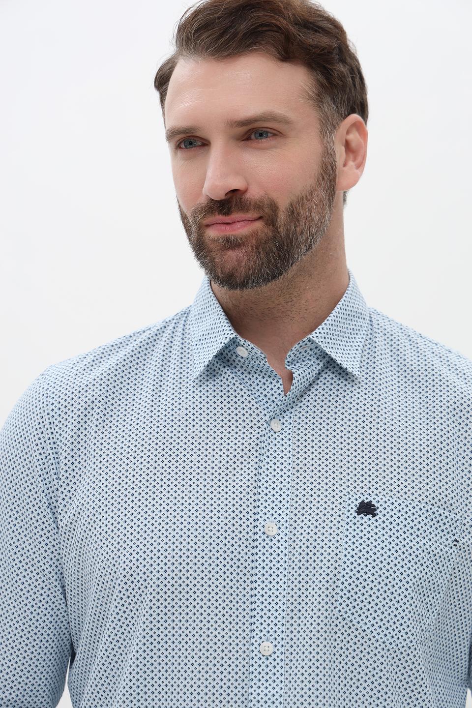 Рубашка Lerros голубая в принт