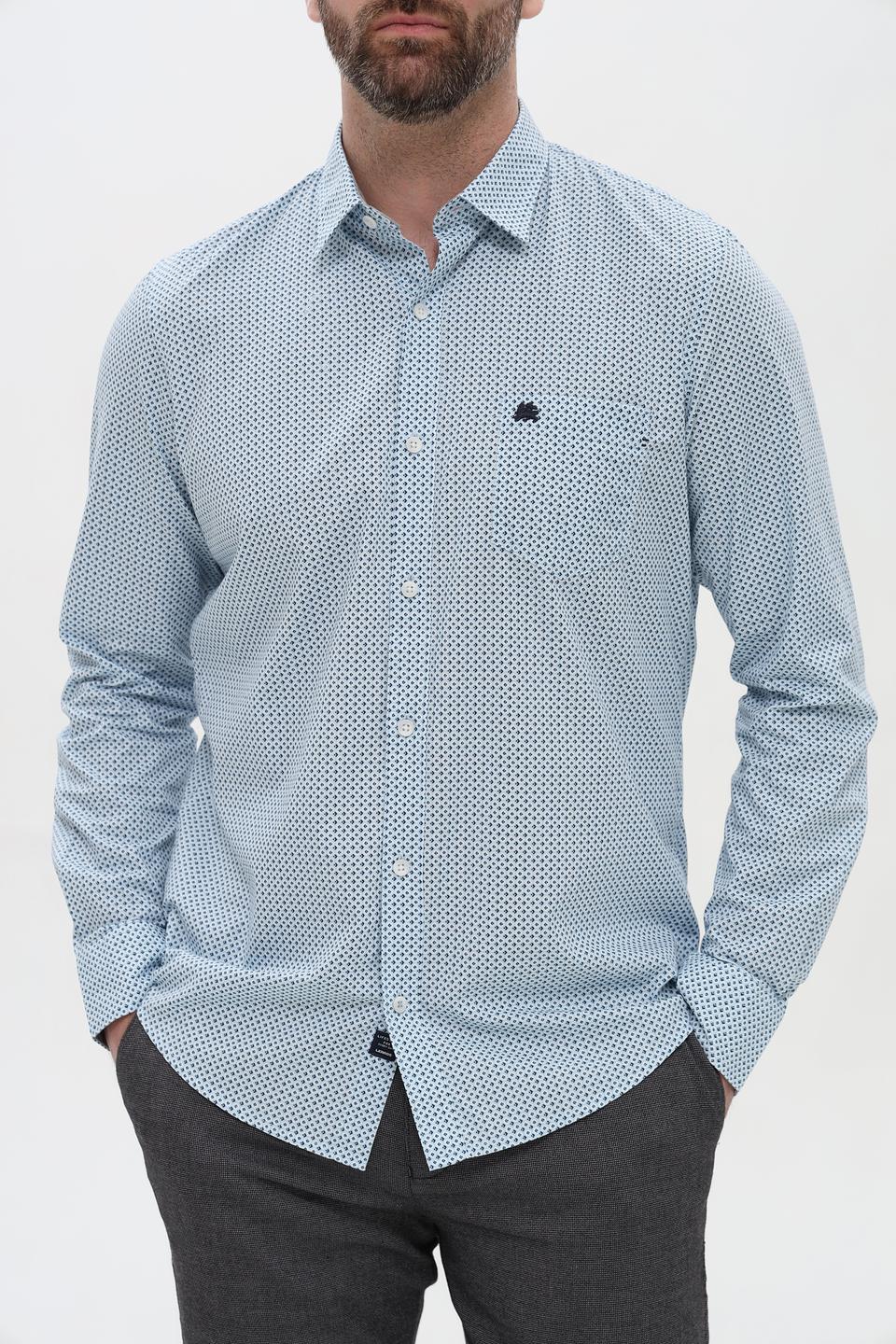 Рубашка Lerros голубая в принт