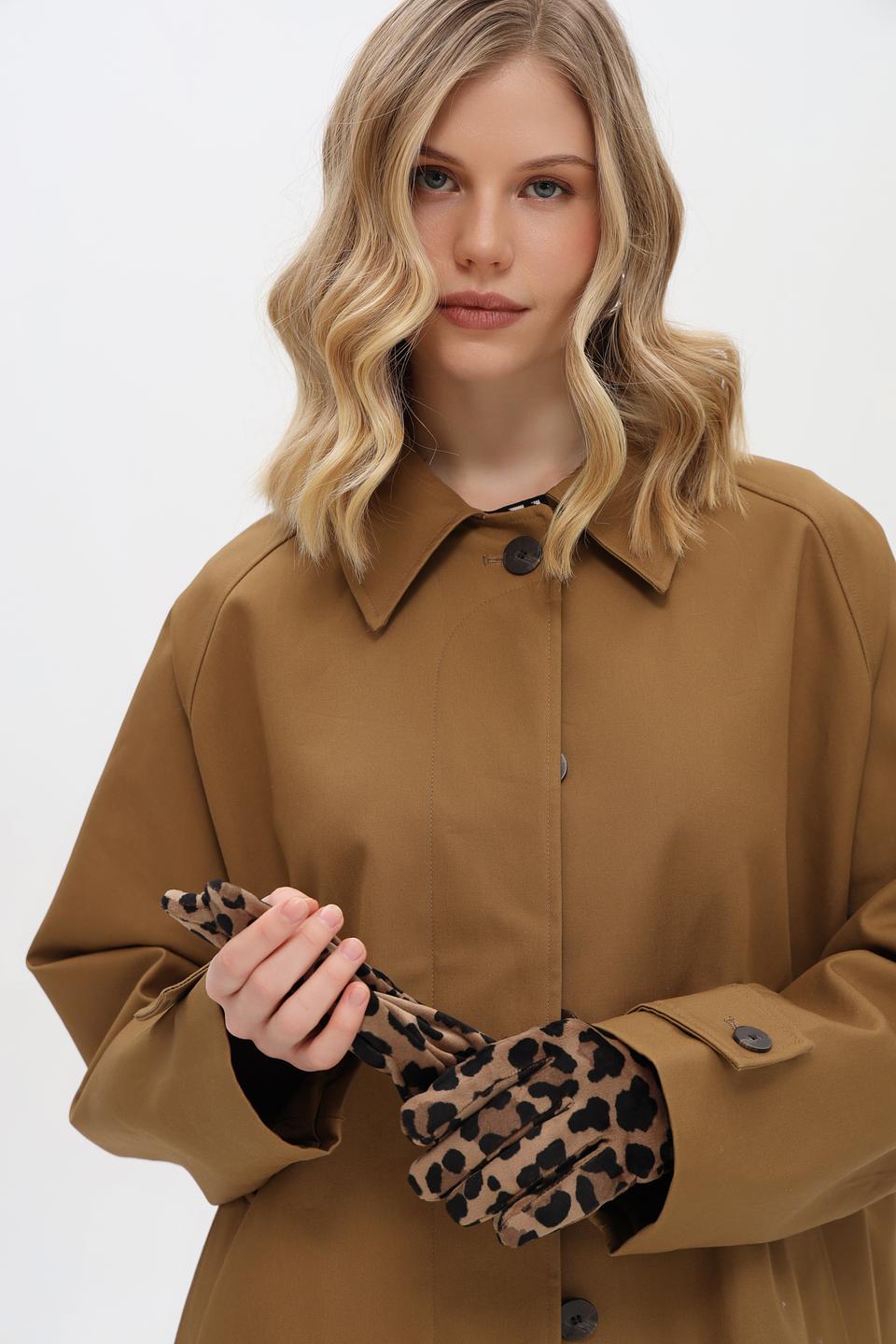 Перчатки Marc Cain леопардовый принт