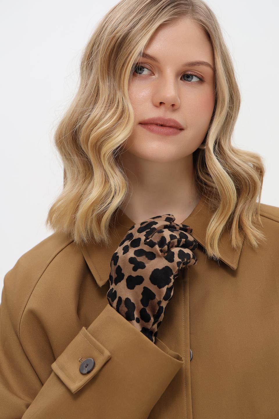 Перчатки Marc Cain леопардовый принт