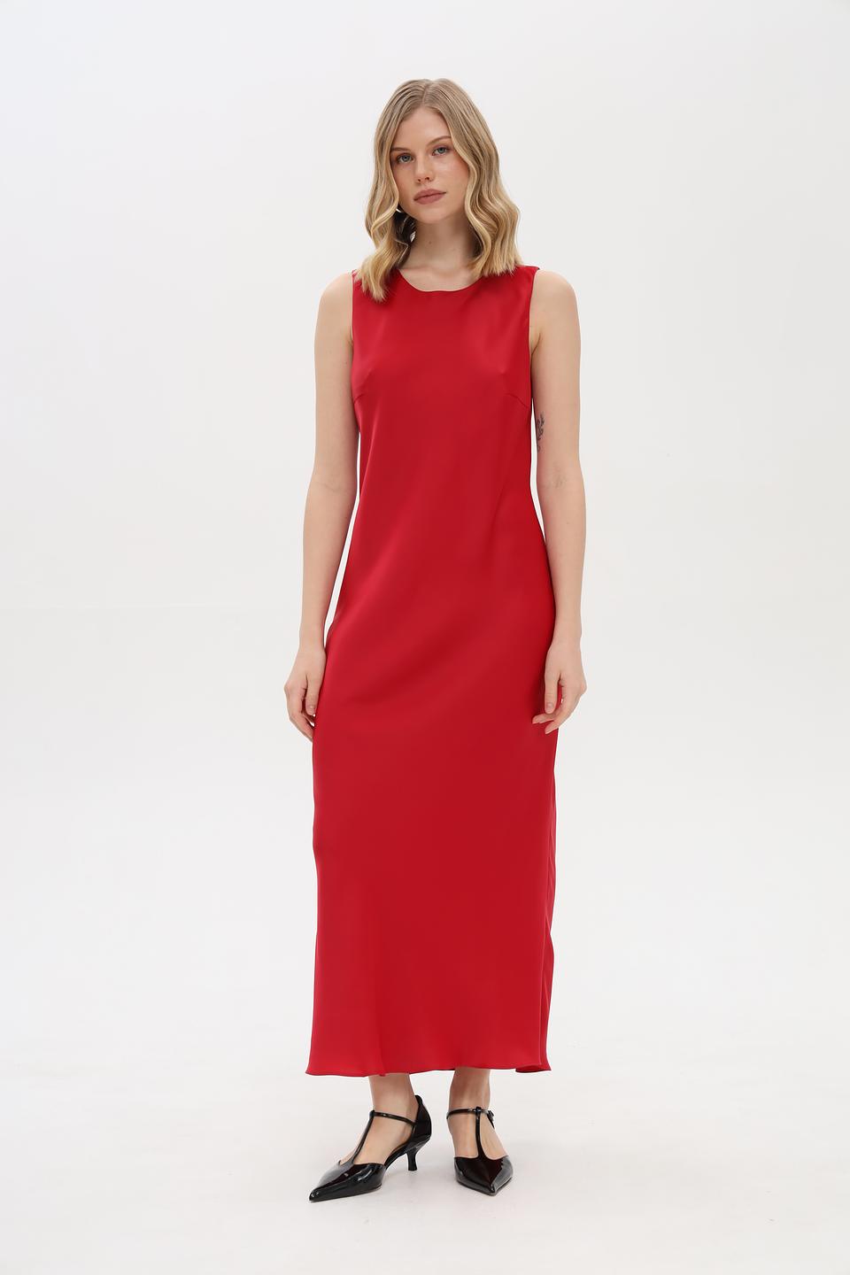 Платье Emka миди красное