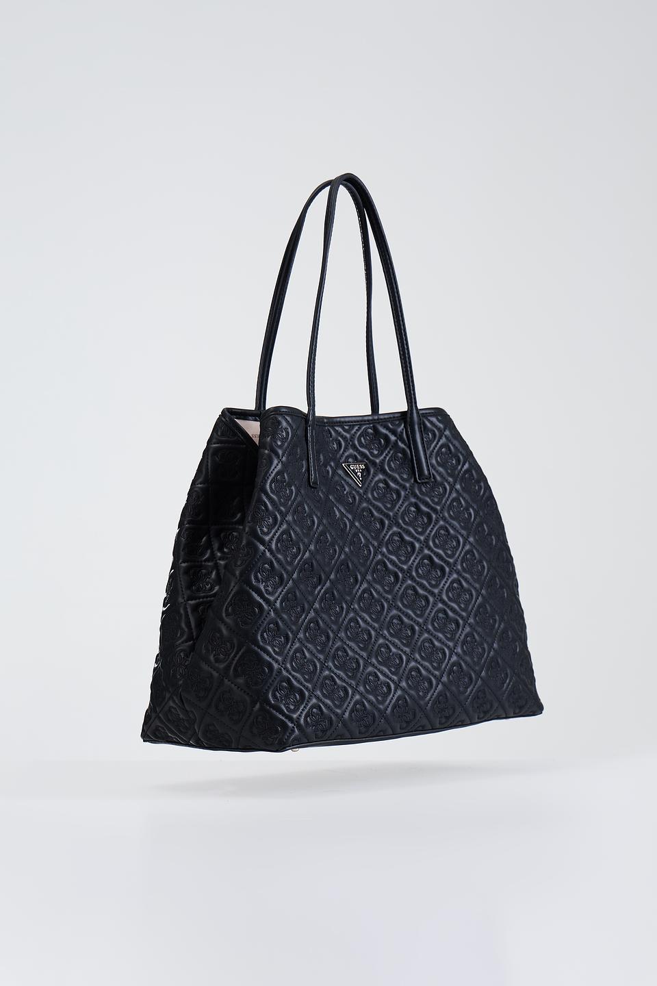 Сумка женская Guess с тиснением чёрная