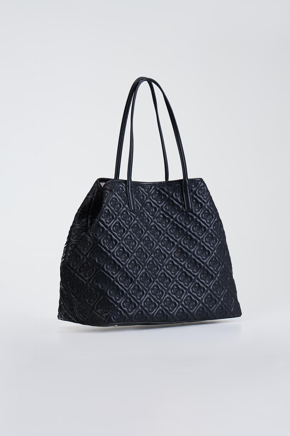 Сумка женская Guess с тиснением чёрная