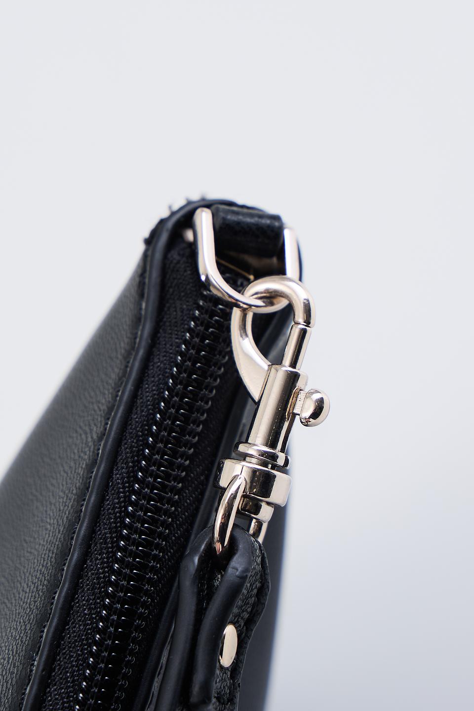 Сумка женская Guess с тиснением чёрная