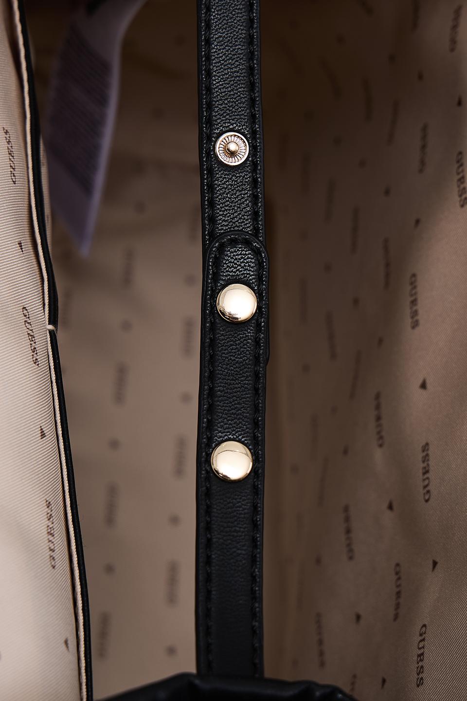 Сумка женская Guess с тиснением чёрная