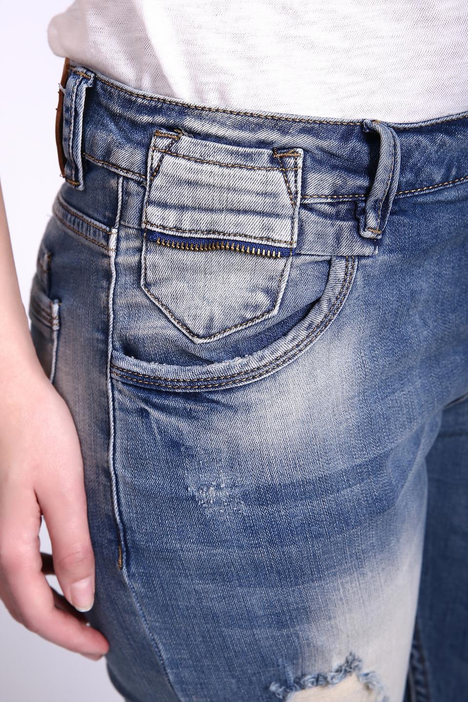 Джинсы GOOCEC с рваностями голубые